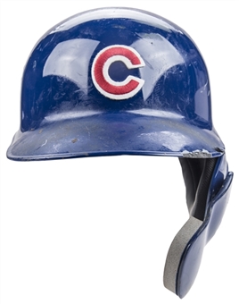 2018 Kris Bryant Game Used Chicago Cubs Batting Helmet With C-Flap Photo Matched To Career Home Run #102 (MLB Authenticated & Sports Investors Authentication)